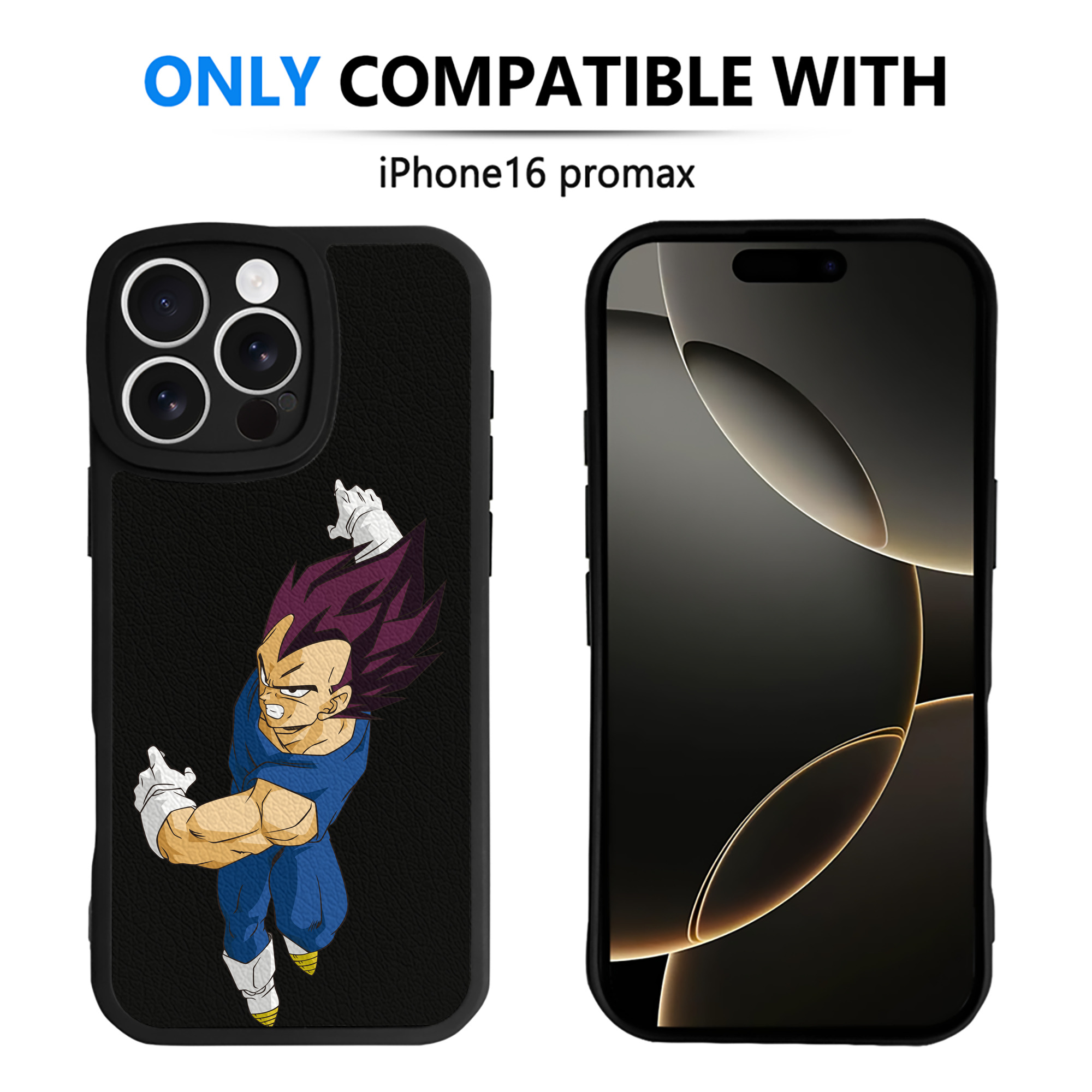 （画像用） ドラゴンボール ベジータ四世（Bejīta Yonsei）DRAGON BALL Vegeta IV 【iPhone 16シリーズ対応】シリコンスマホケース（レザー調） 材質：シリコン
